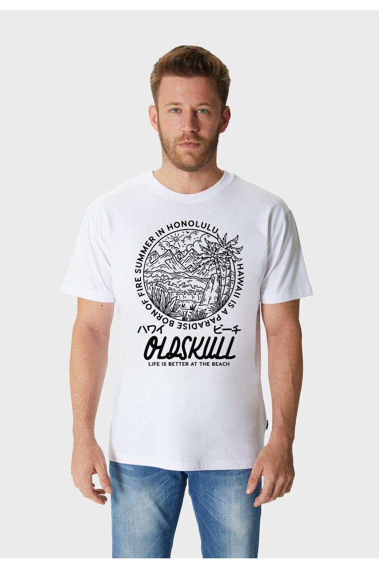 Oldskull Tricou de bumbac cu imprimeu - Pled.ro