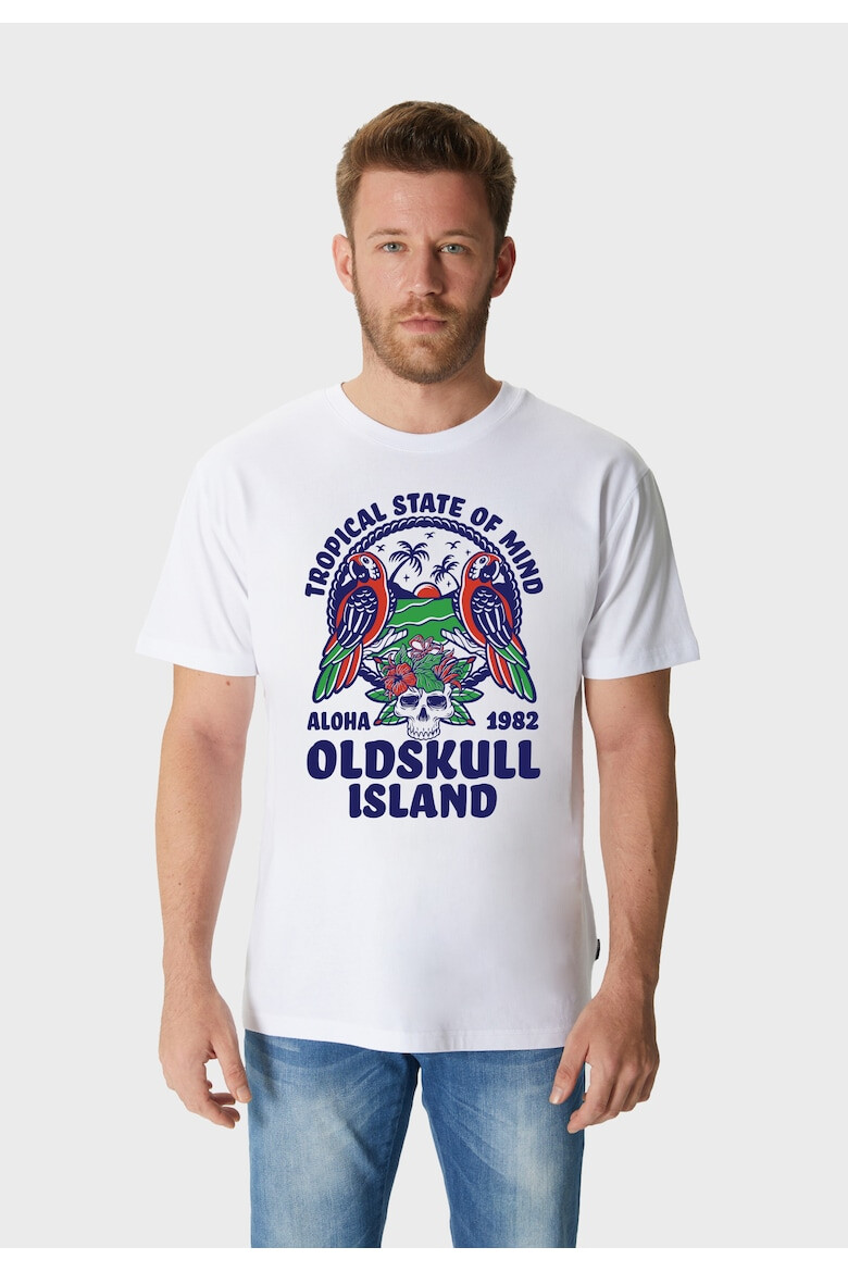 Oldskull Tricou de bumbac cu imprimeu - Pled.ro