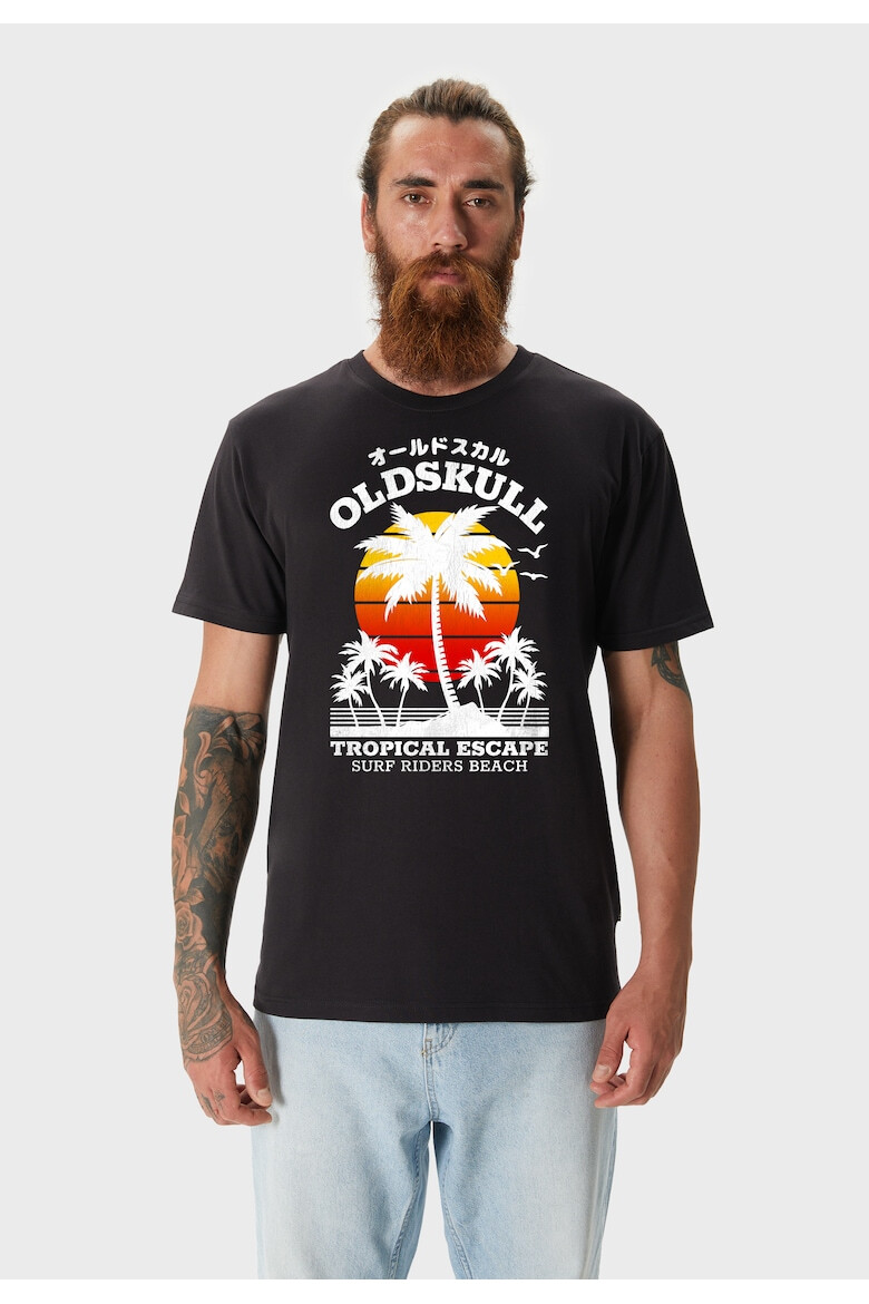 Oldskull Tricou de bumbac cu imprimeu - Pled.ro