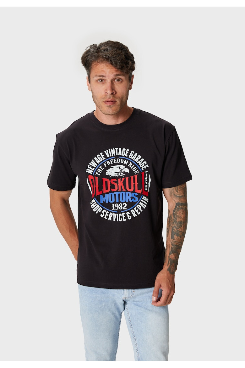 Oldskull Tricou de bumbac cu imprimeu - Pled.ro