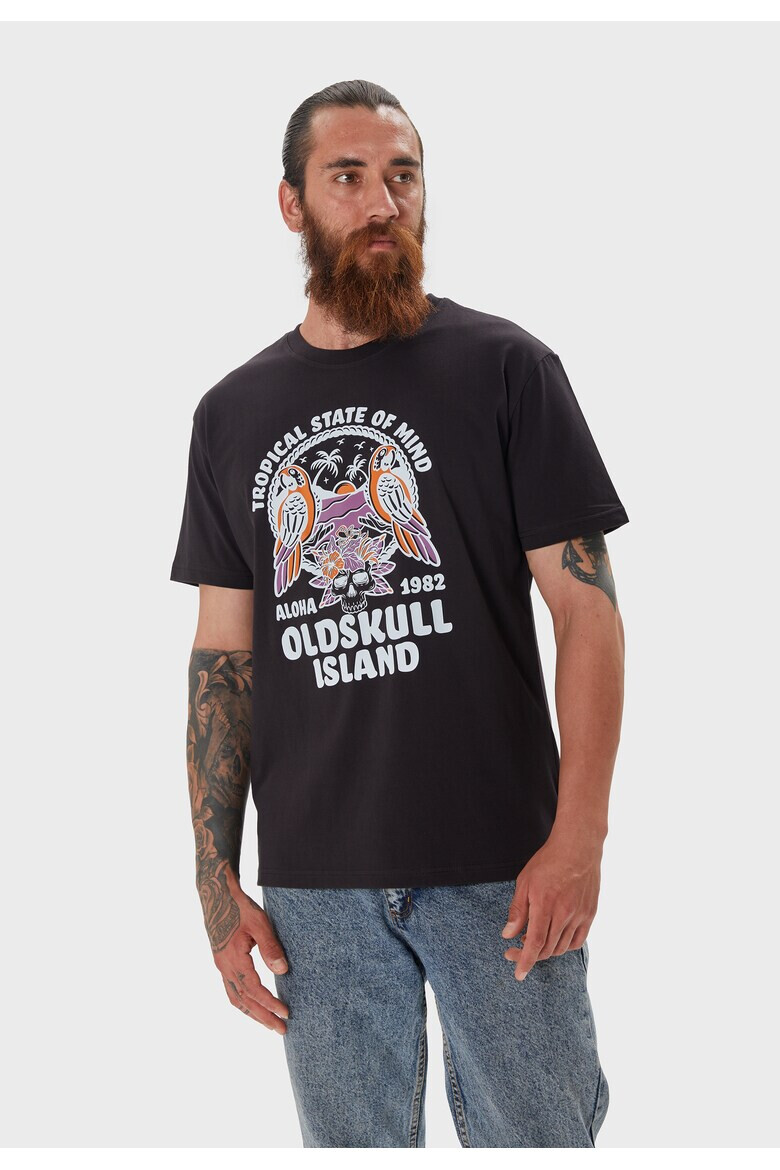 Oldskull Tricou de bumbac cu imprimeu - Pled.ro