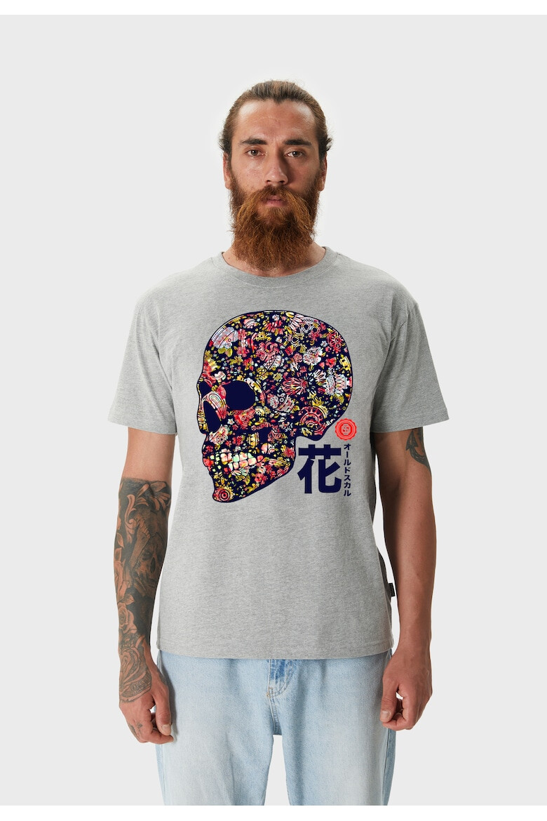 Oldskull Tricou de bumbac cu imprimeu cu craniu - Pled.ro