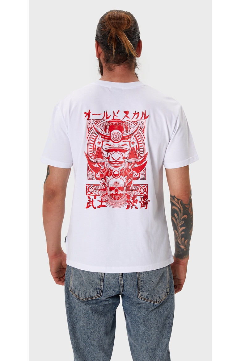 Oldskull Tricou de bumbac cu imprimeu grafic pe spate - Pled.ro