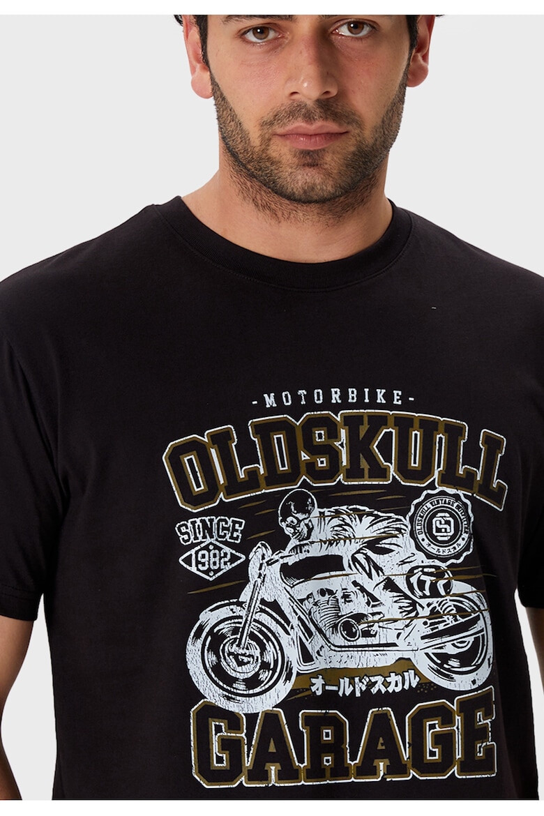 Oldskull Tricou de bumbac cu imprimeu grafic si logo - Pled.ro