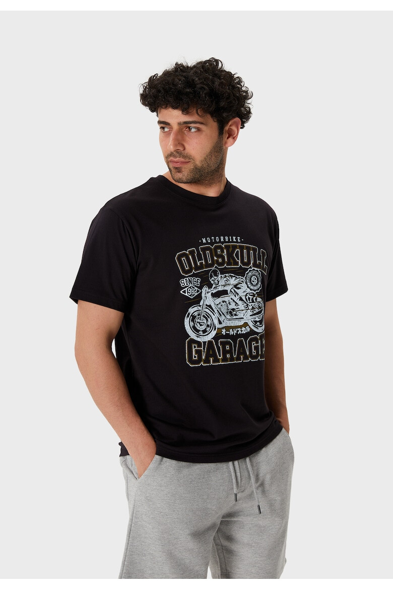 Oldskull Tricou de bumbac cu imprimeu grafic si logo - Pled.ro