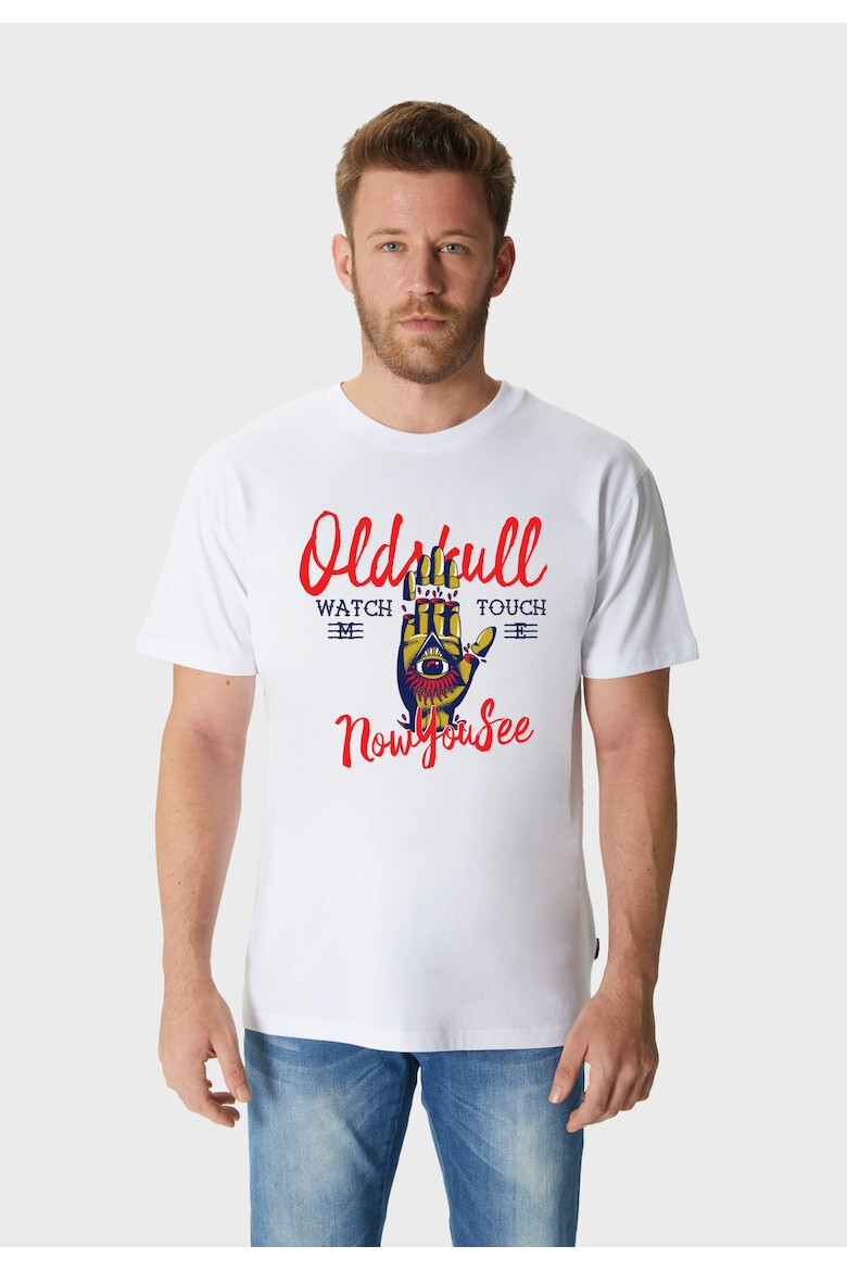 Oldskull Tricou de bumbac cu imprimeu grafic si logo - Pled.ro