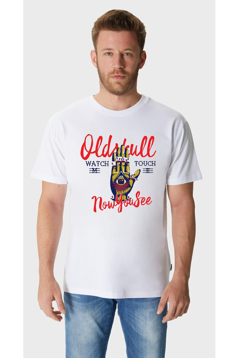 Oldskull Tricou de bumbac cu imprimeu grafic si logo - Pled.ro