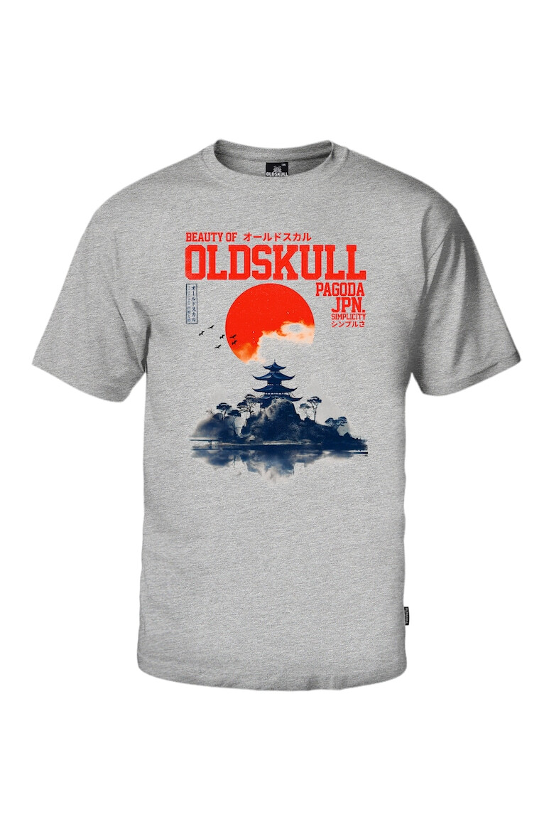 Oldskull Tricou de bumbac cu imprimeu Pagoda - Pled.ro