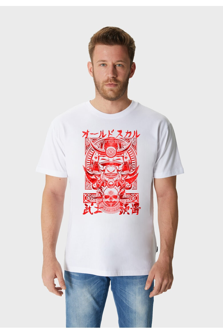 Oldskull Tricou de bumbac cu imprimeu Samurai - Pled.ro