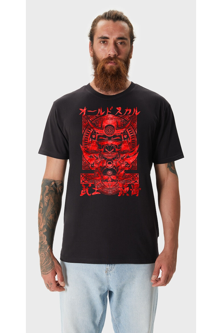 Oldskull Tricou de bumbac cu imprimeu Samurai - Pled.ro