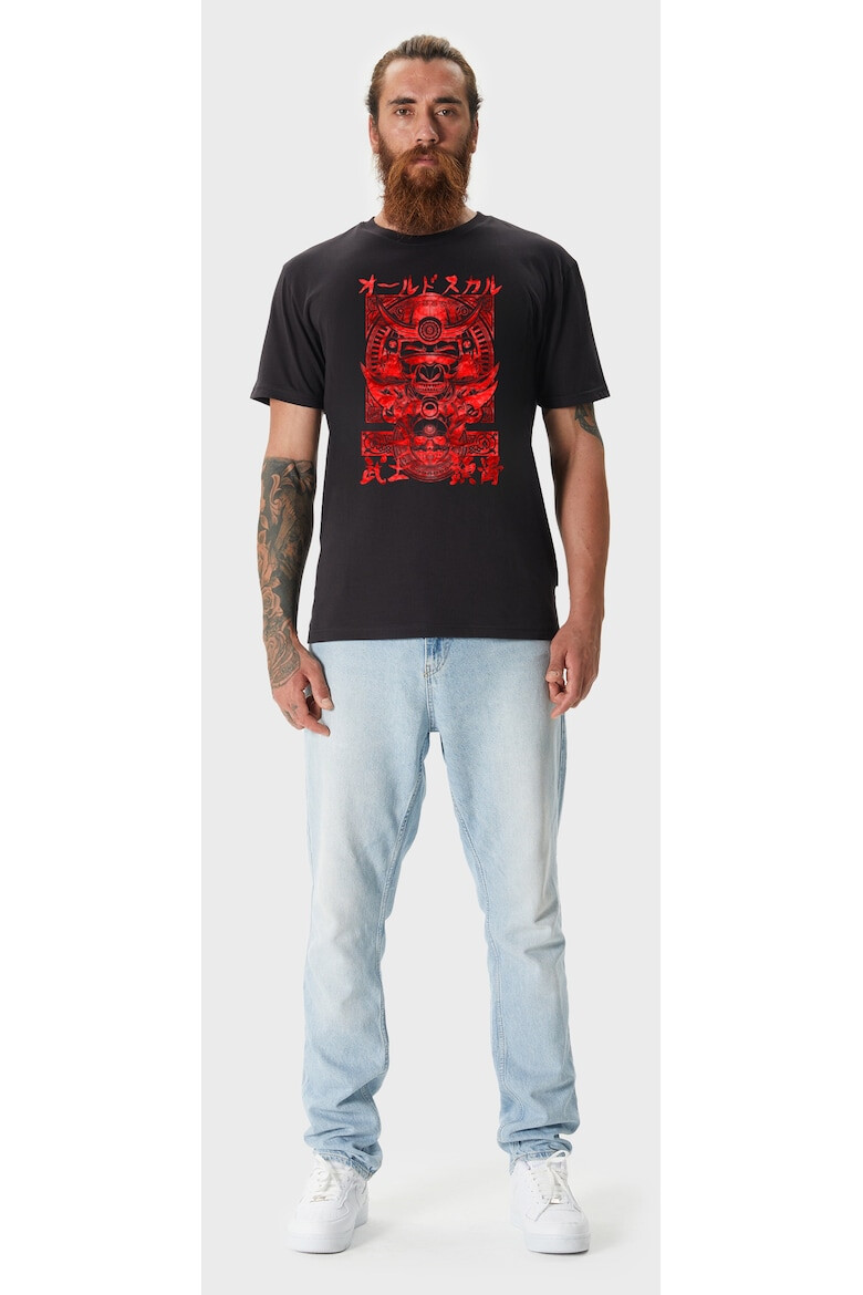 Oldskull Tricou de bumbac cu imprimeu Samurai - Pled.ro