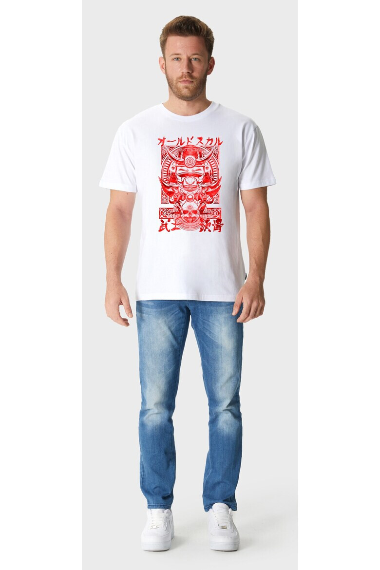 Oldskull Tricou de bumbac cu imprimeu Samurai - Pled.ro