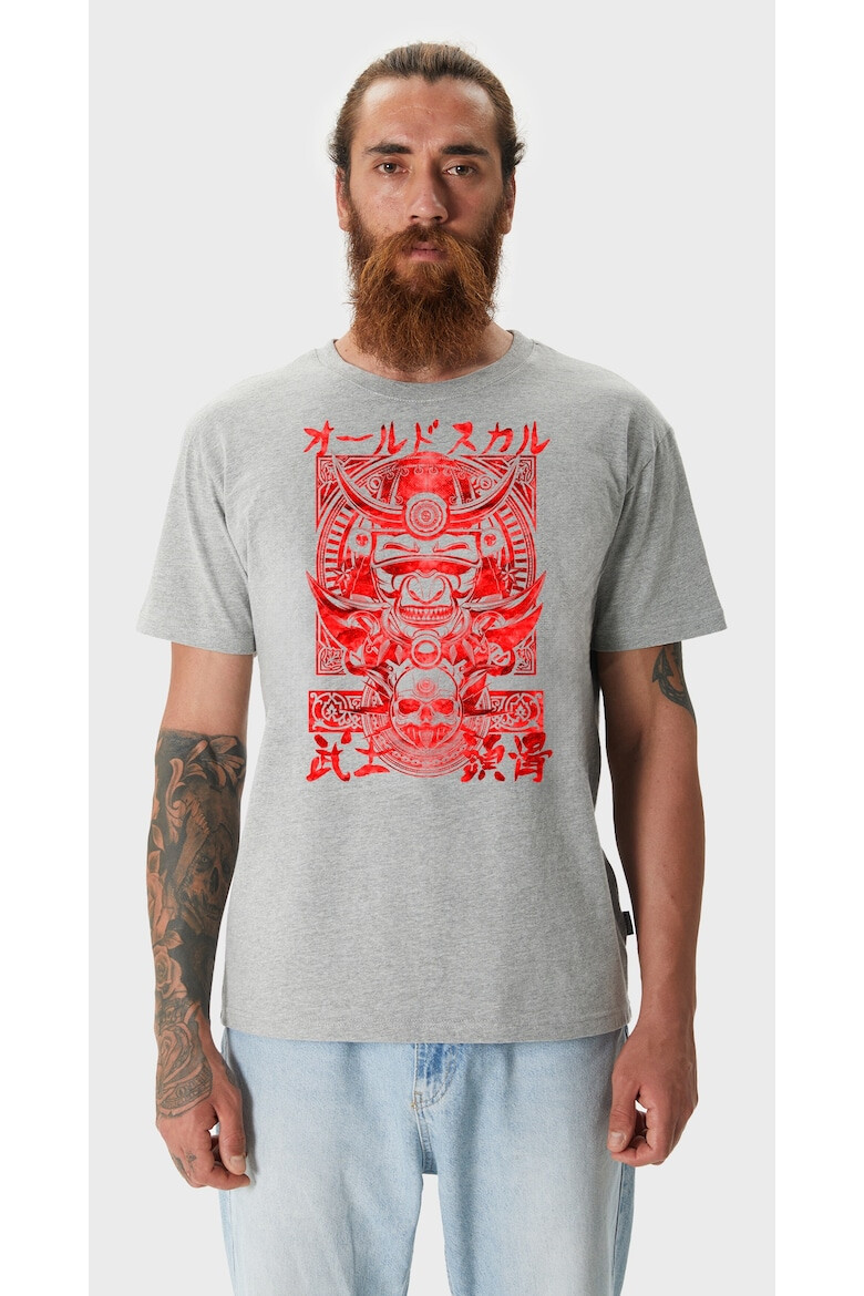 Oldskull Tricou de bumbac cu imprimeu Samurai - Pled.ro