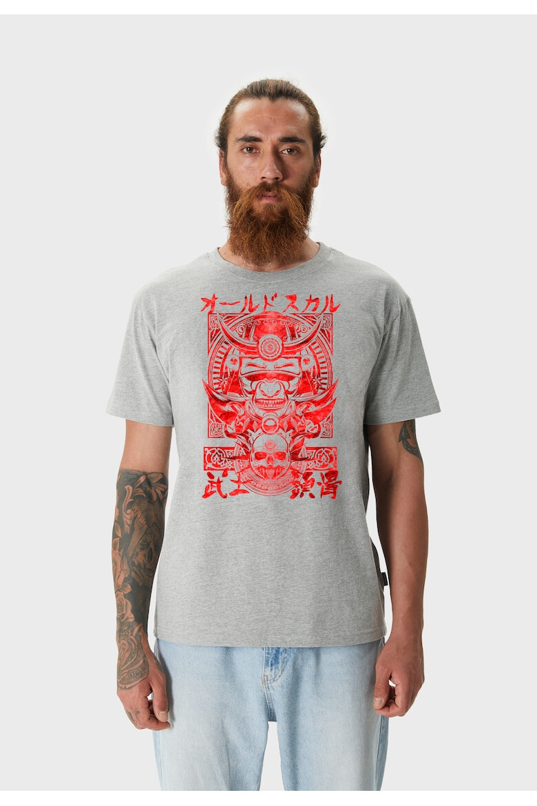 Oldskull Tricou de bumbac cu imprimeu Samurai - Pled.ro