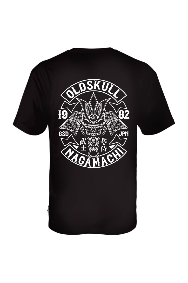 Oldskull Tricou de bumbac cu imprimeu si decolteu la baza gatului - Pled.ro