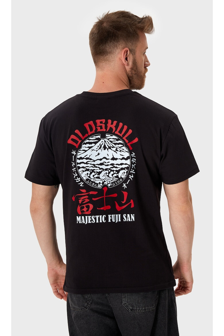 Oldskull Tricou de bumbac cu imprimeu text si grafic - Pled.ro