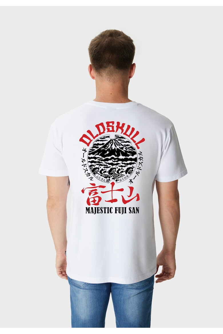 Oldskull Tricou de bumbac cu imprimeu text si grafic - Pled.ro