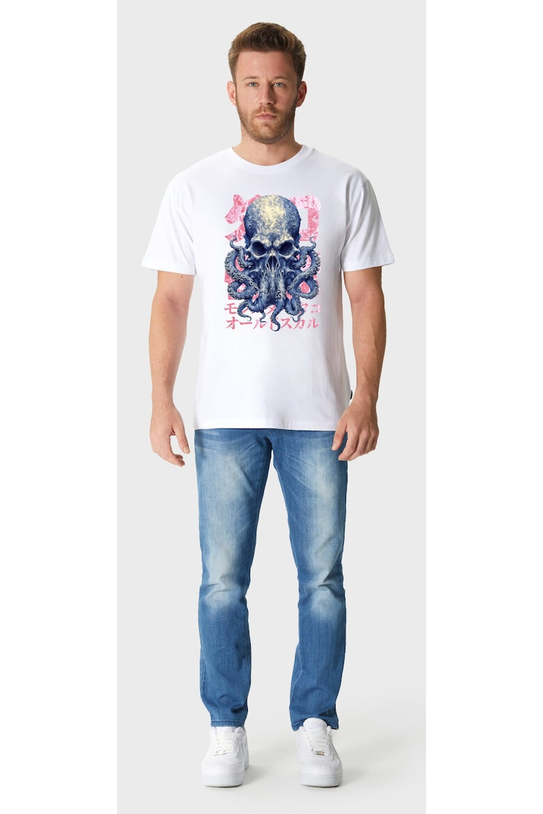 Oldskull Tricou lejer de bumbac cu imprimeu - Pled.ro