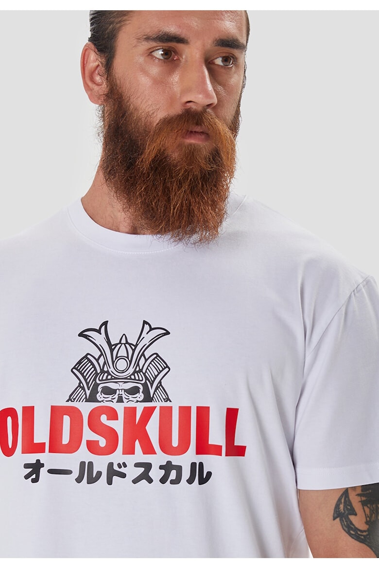 Oldskull Tricou lejer de bumbac cu imprimeu - Pled.ro