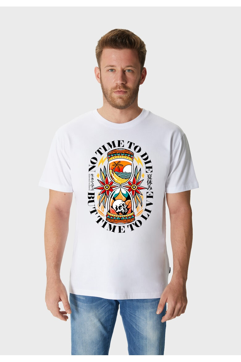 Oldskull Tricou lejer de bumbac cu imprimeu - Pled.ro