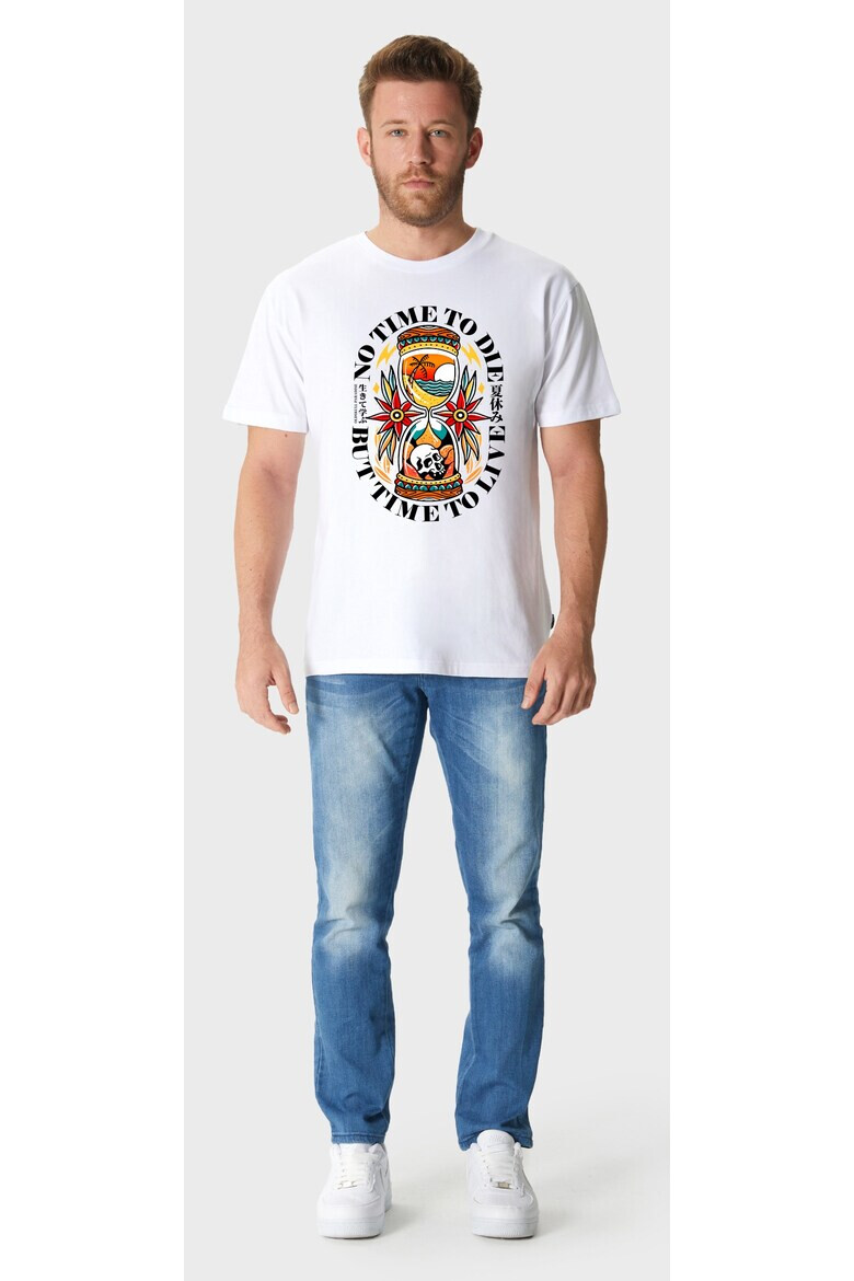 Oldskull Tricou lejer de bumbac cu imprimeu - Pled.ro