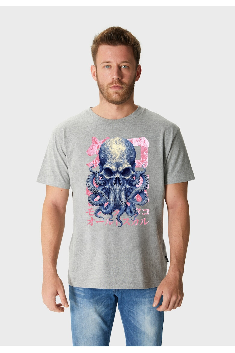 Oldskull Tricou lejer de bumbac cu imprimeu - Pled.ro