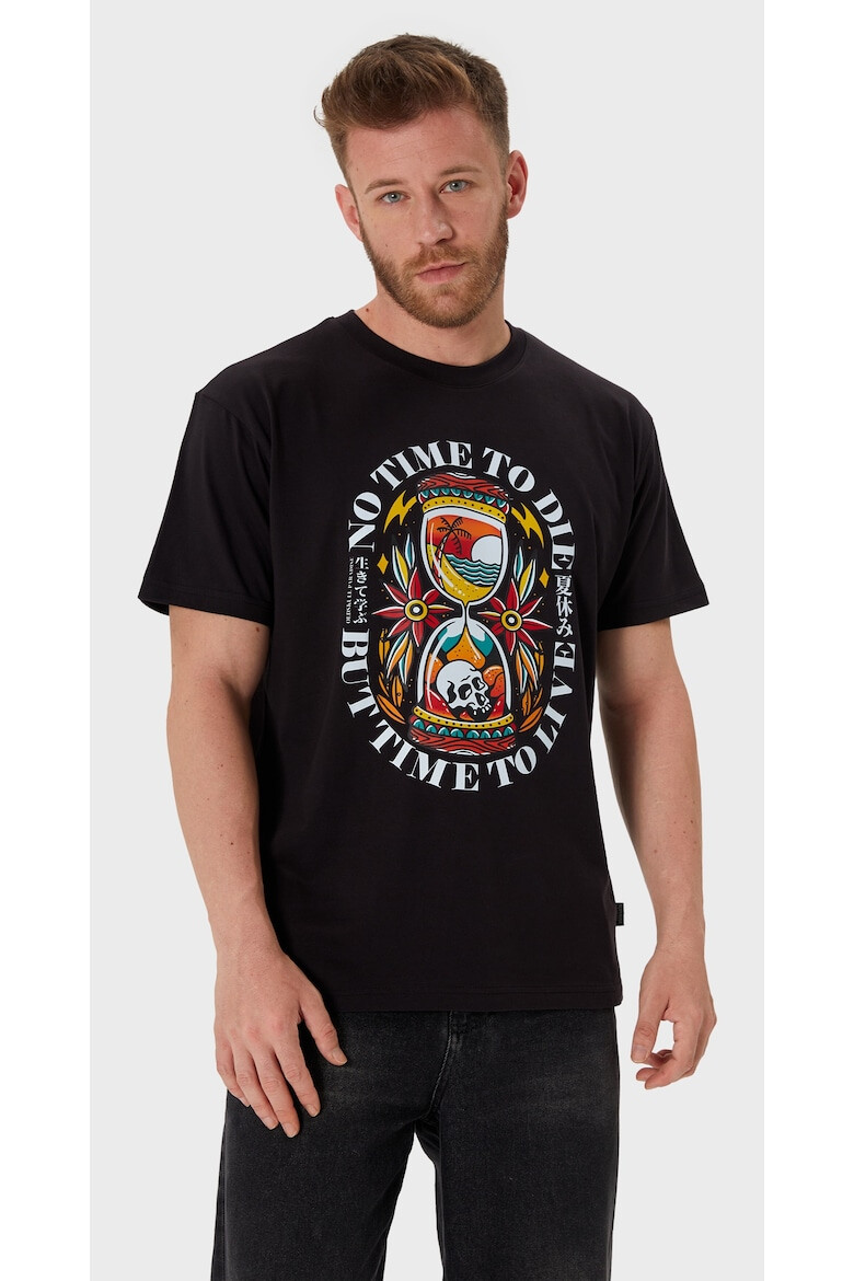 Oldskull Tricou lejer de bumbac cu imprimeu - Pled.ro