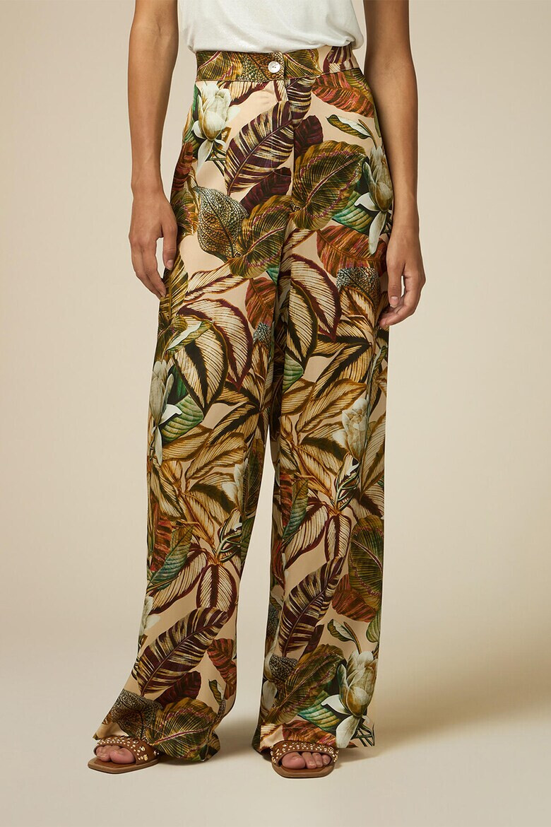 Oltre Pantaloni ampli cu model tropical - Pled.ro