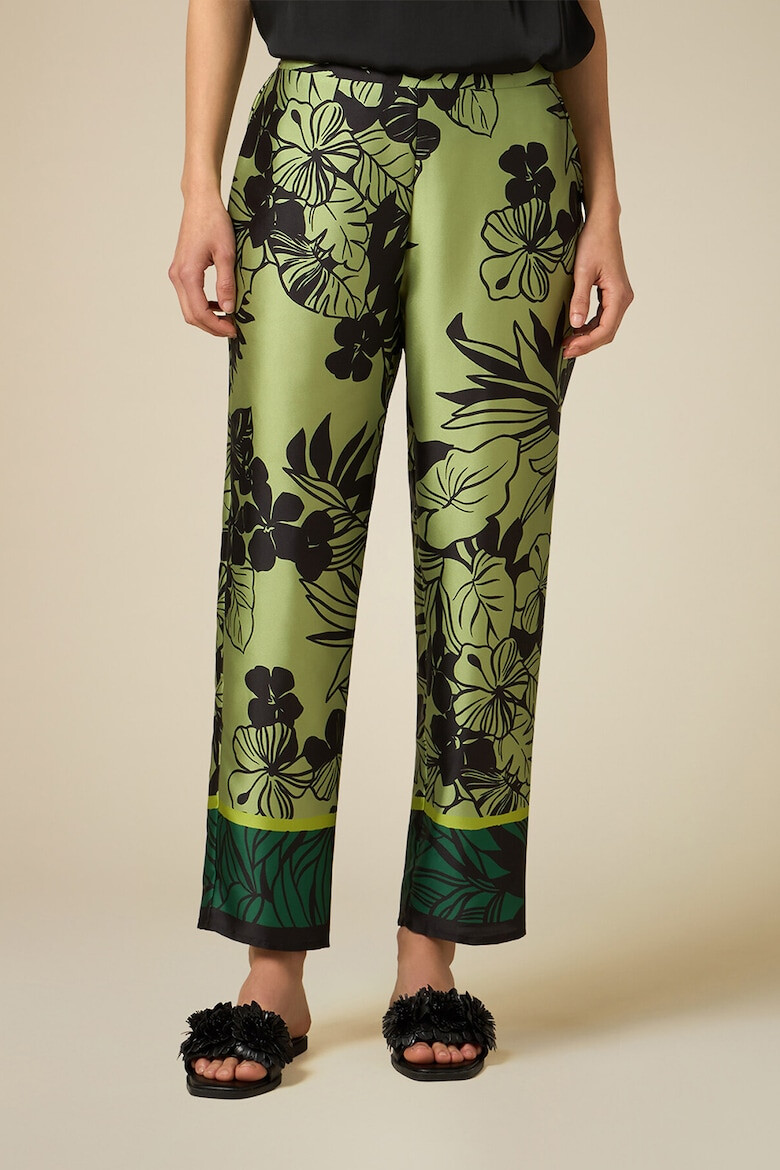 Oltre Pantaloni de satin cu model floral - Pled.ro