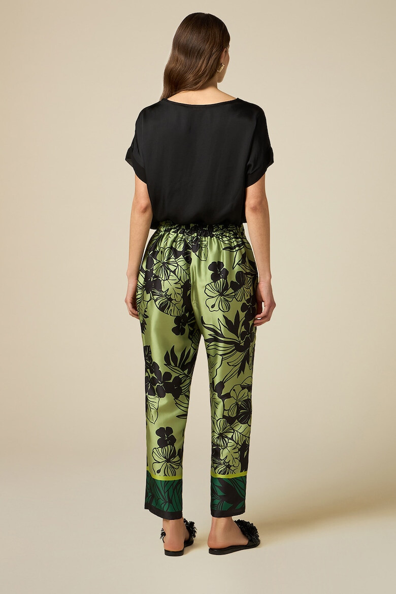 Oltre Pantaloni de satin cu model floral - Pled.ro