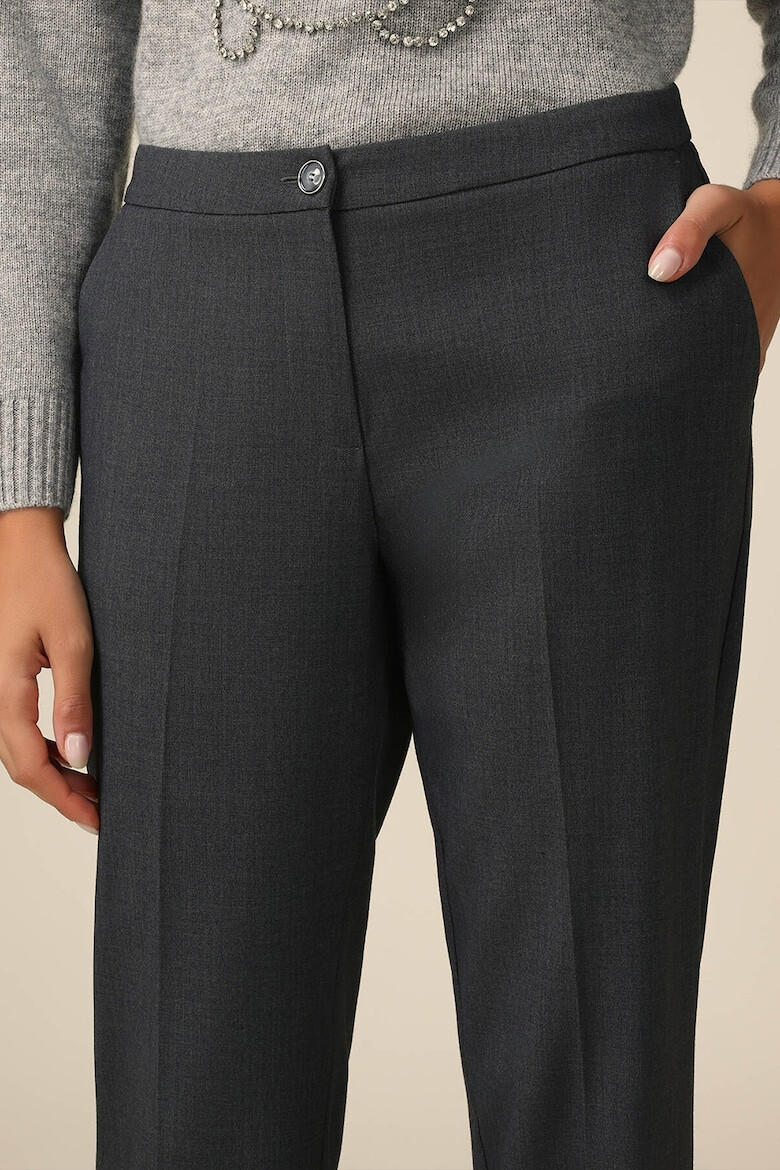 Oltre Pantaloni drepti crop cu pliuri - Pled.ro