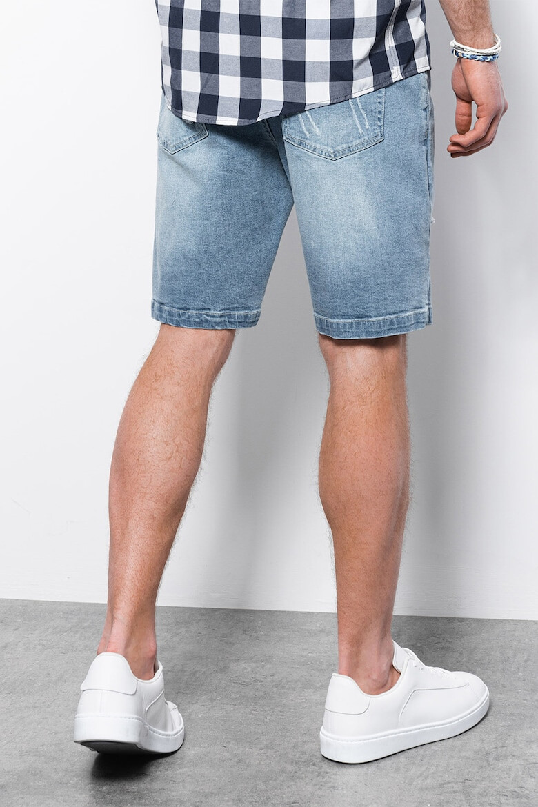 OMBRE Bermude din denim cu model uni - Pled.ro