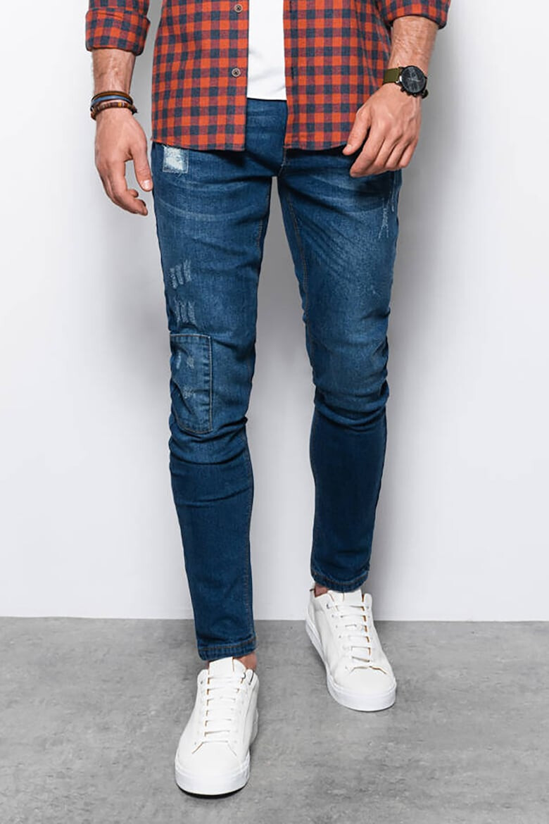 OMBRE Blugi skinny cu detalii cu aspect deteriorat - Pled.ro