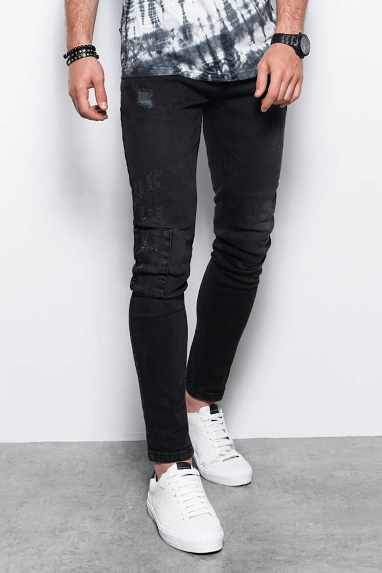 OMBRE Blugi skinny cu detalii cu aspect deteriorat - Pled.ro