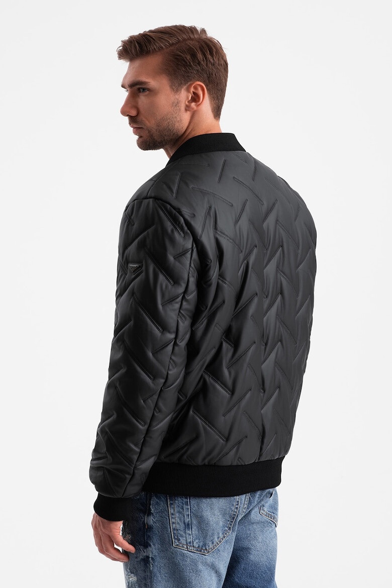 OMBRE Jacheta bomber cu aspect matlasat - Pled.ro