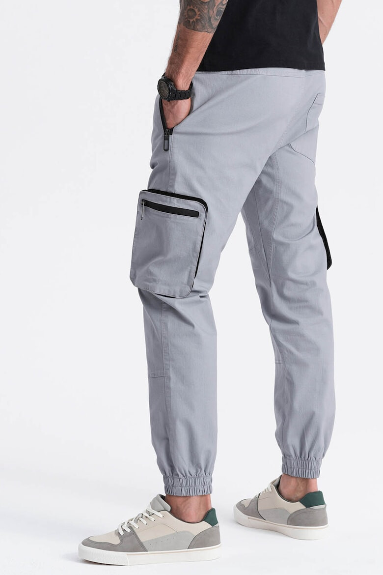 OMBRE Pantaloni cargo cu mansete elastice - Pled.ro