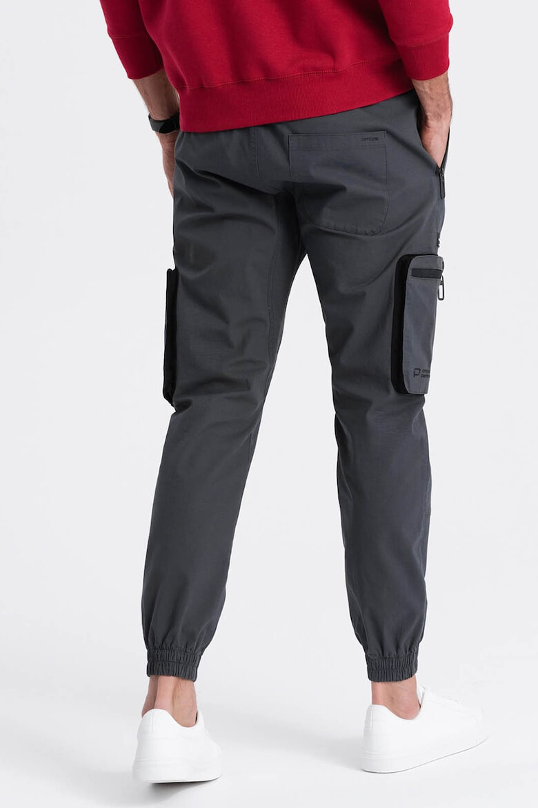 OMBRE Pantaloni cargo cu mansete elastice - Pled.ro