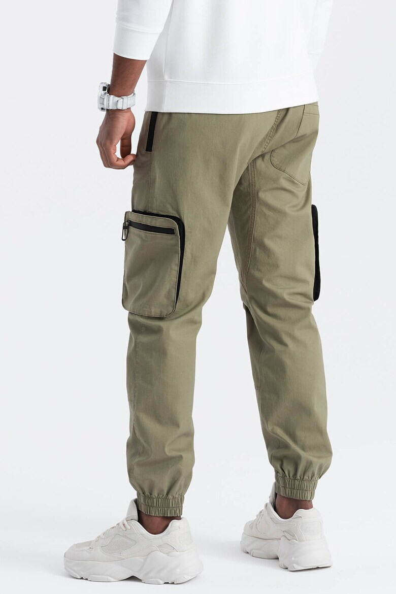 OMBRE Pantaloni cargo cu mansete elastice - Pled.ro