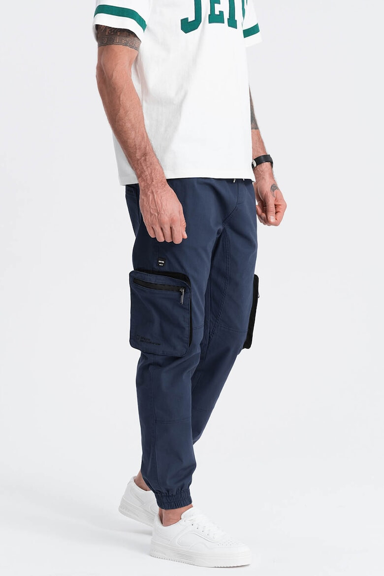 OMBRE Pantaloni cargo cu mansete elastice - Pled.ro