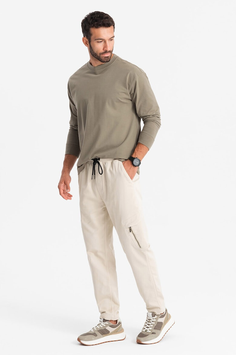 OMBRE Pantaloni cargo cu snur - Pled.ro