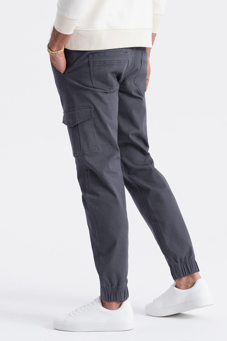 OMBRE Pantaloni cargo cu snur in talie - Pled.ro