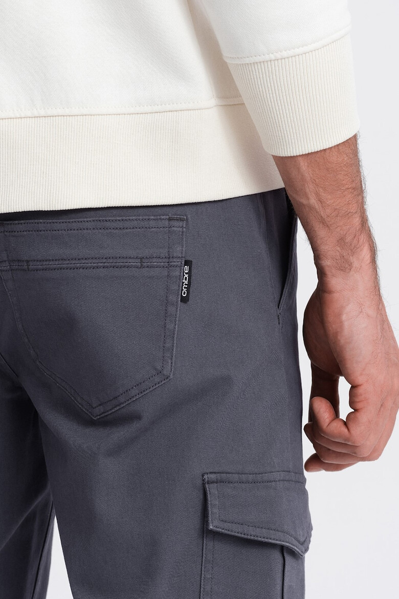 OMBRE Pantaloni cargo cu snur in talie - Pled.ro