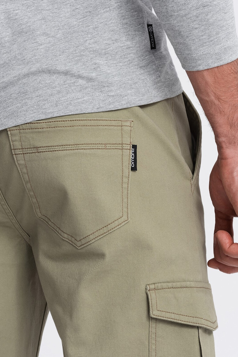 OMBRE Pantaloni cargo cu snur in talie - Pled.ro