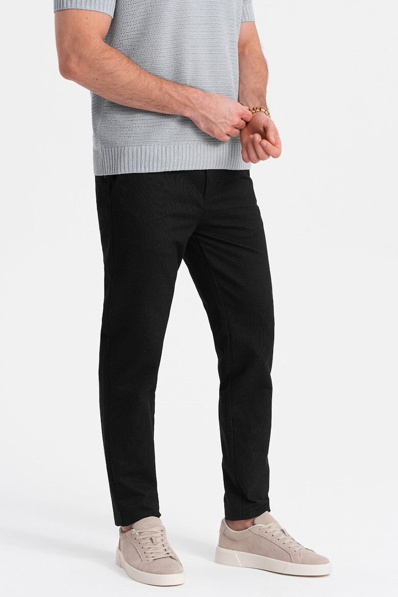 OMBRE Pantaloni chino cu aspect texturat - Pled.ro