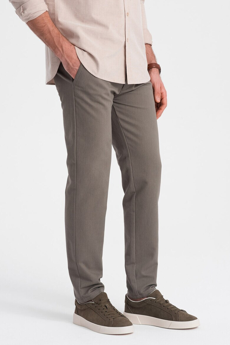 OMBRE Pantaloni chino cu aspect texturat - Pled.ro