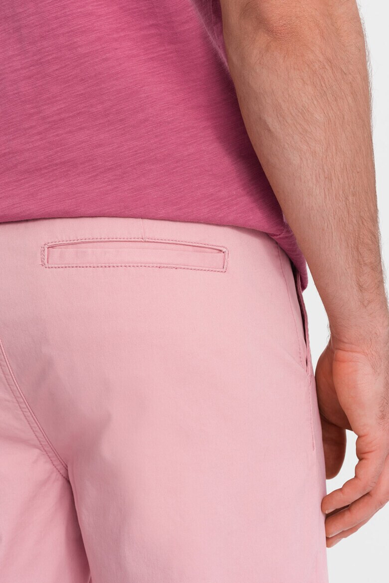 OMBRE Pantaloni chino scurti cu terminatie contrastanta - Pled.ro