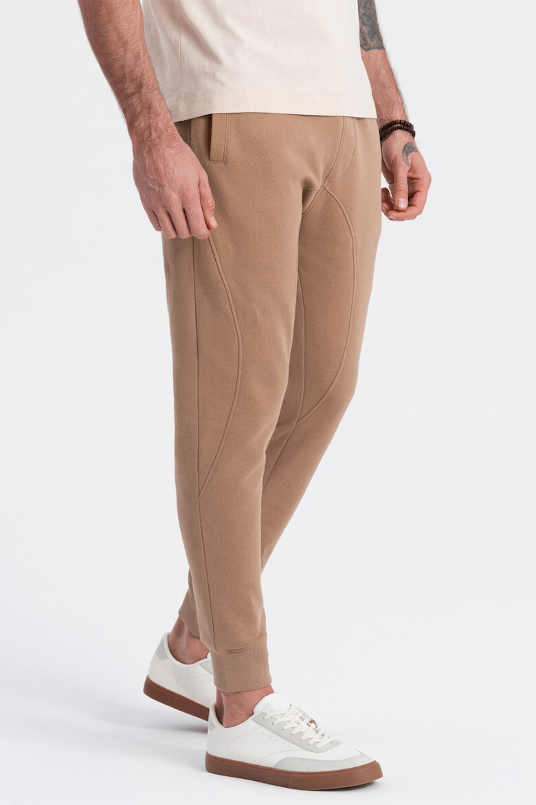 OMBRE Pantaloni de trening cu croiala conica si snur de ajustare - Pled.ro