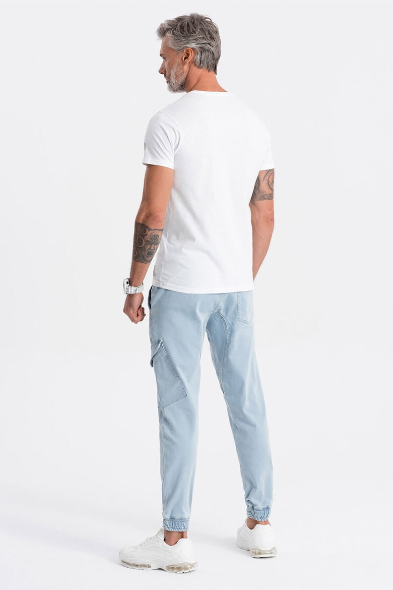 OMBRE Pantaloni jogger cargo cu snur - Pled.ro