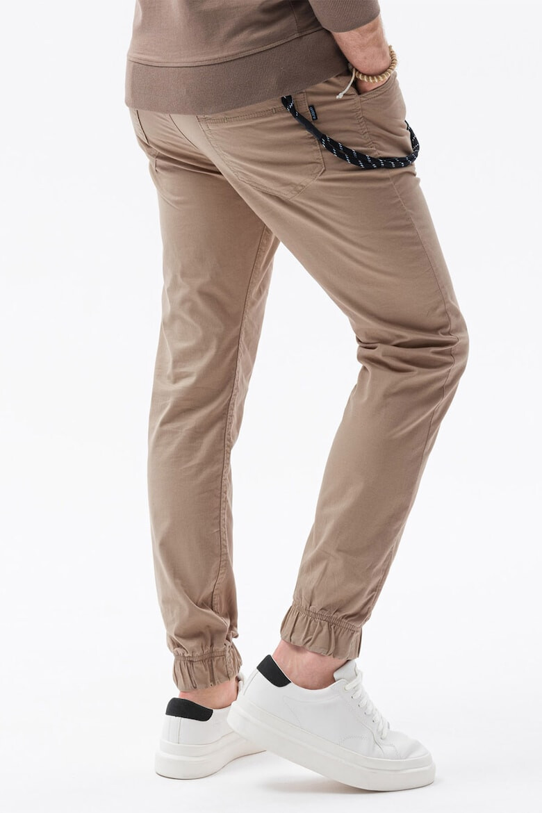 OMBRE Pantaloni jogger conici cu snur de ajustare - Pled.ro