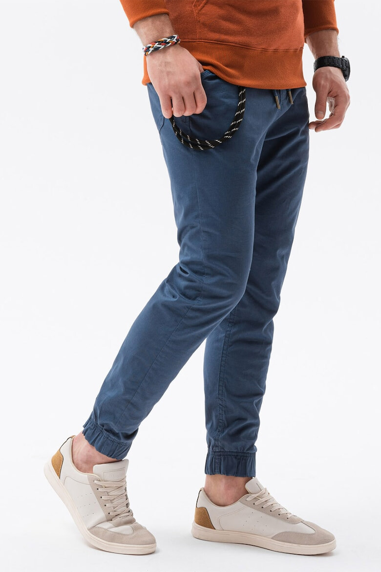 OMBRE Pantaloni jogger conici cu snur de ajustare - Pled.ro